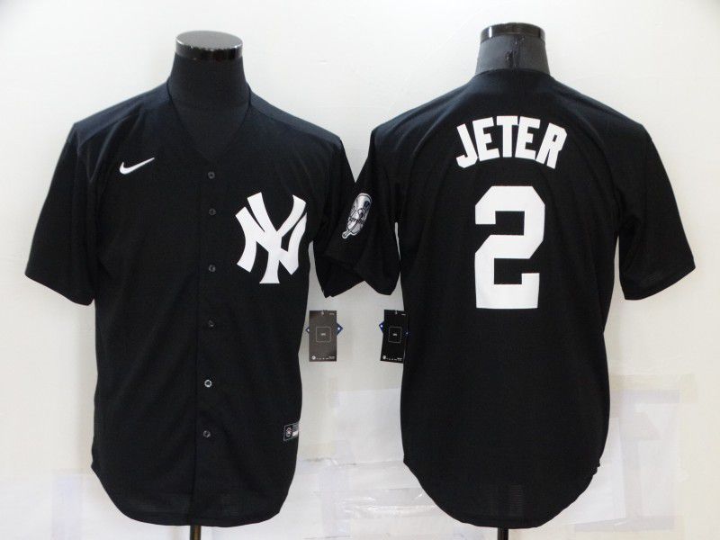 Cheap Men New York Yankees 2 Jeter Black Game 2021 Nike MLB Jersey